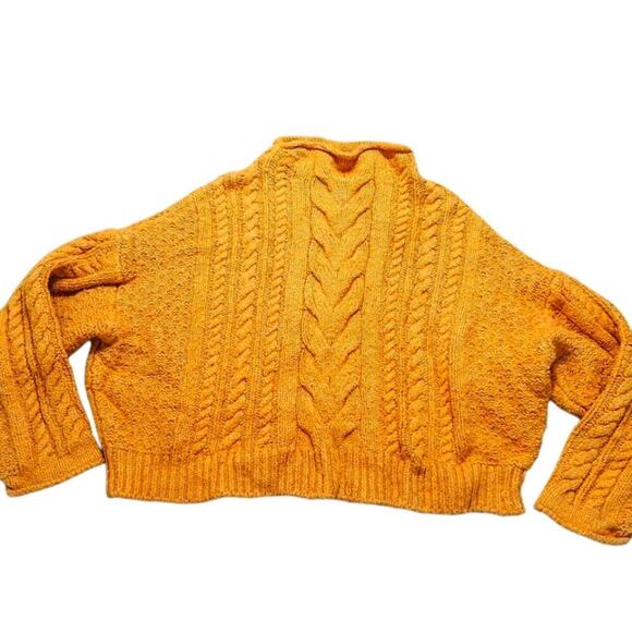 Anthropologie Pilcro Mock Cableknit Sweater Medium Petite - Picture 4 of 8